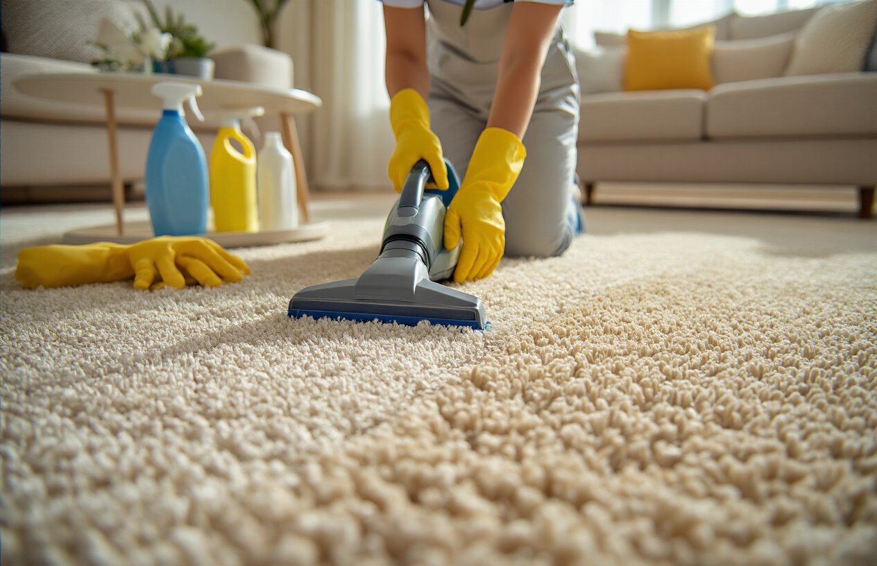 cleaning carpet
